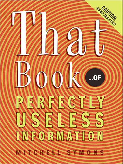 Title details for That Book by Mitchell Symons - Available